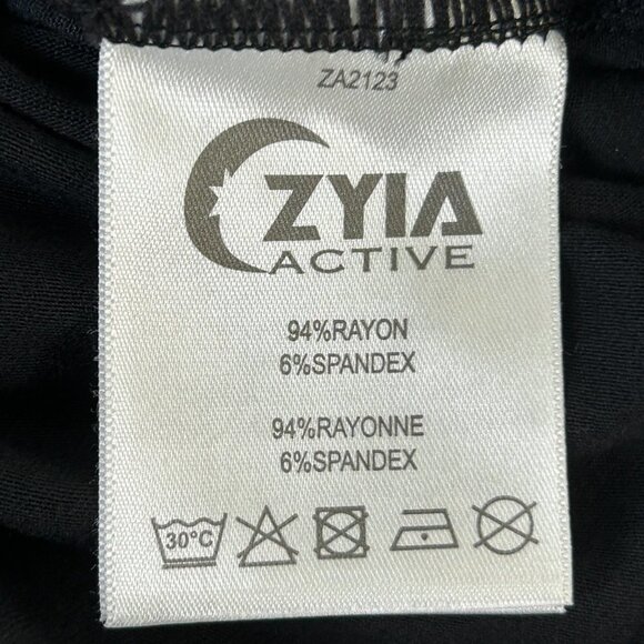 ZYIA Active Tunic Top Womens Size M Black Stretch Sleeveless Tank Workout Yoga - Picture 7 of 12
